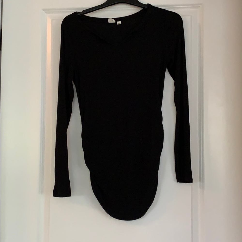 Gap maternity ribbed notch collar long sleeve XS